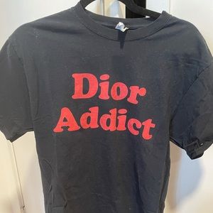 Screen printed Dior Addict T-shirt- medium